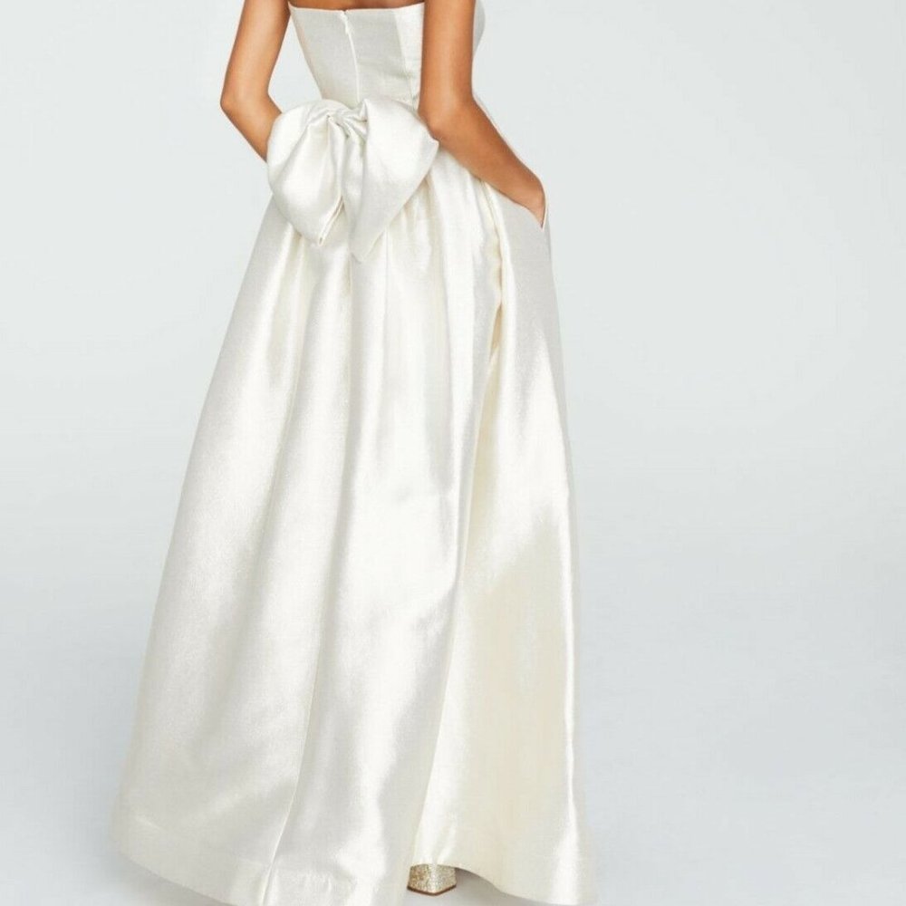 Betsey Johnson Say Yes to the Dress Gold Bow Dress - Picture 3 of 9